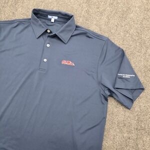 GenTeal Ole Miss Rebels Polo Shirt Mens Large Blue Performance Golf CME Logo
